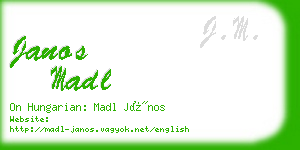 janos madl business card